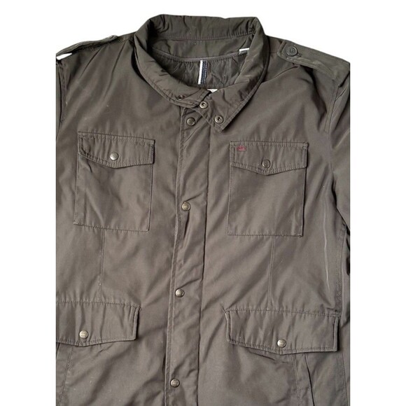 Levis Olive Green Zip Button Front Field Military Jacket Men’s Size XXL - Picture 2 of 10